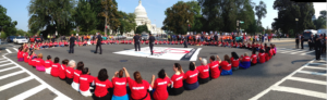 Over 100 women from across the country, including 8 MUA members and staff, participating in a civil disobedience demanding comprehensive immigration reform & a stop to deportations in Washington D.C.